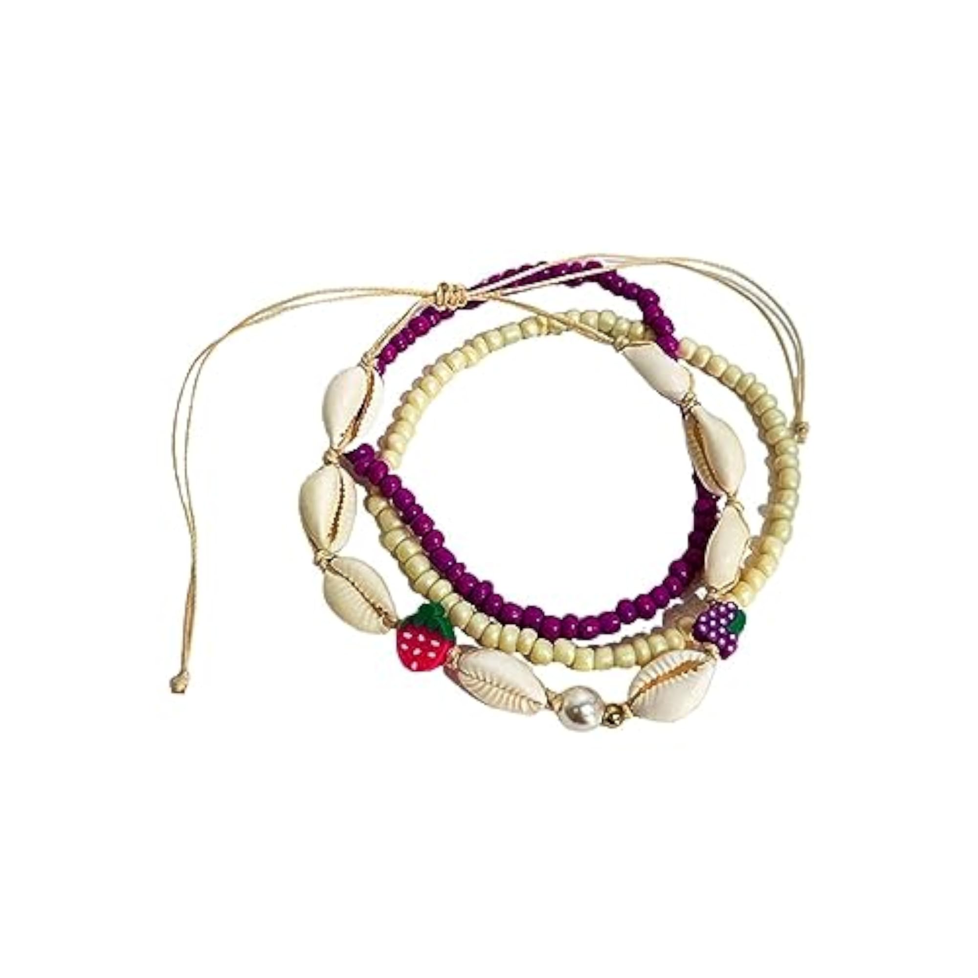Beaded Anklets for Women, Stylish Elastic Ankle Bracelet
