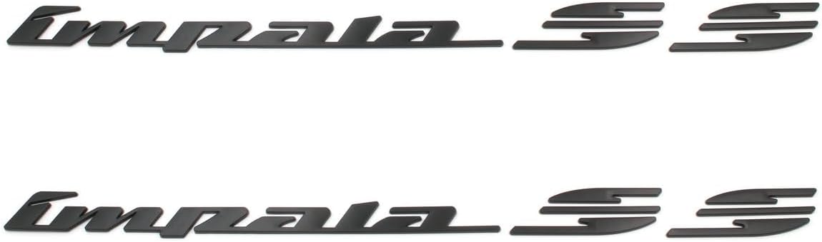 2Pcs 94-96 Impala Ss Rear Quarter Panel Emblems 3D Letter Badge Car Decal Nameplate Replacement for Impala (Black Red)