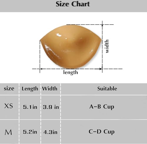 Image of Double-Sided Sticky Bra Pads Breathable Adhesive Cups Push Up Sticky Inserts for Bra Inserts Breast Enhancer