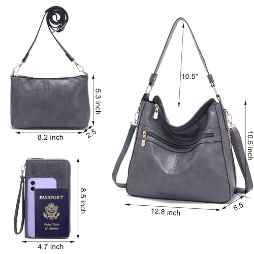 Image of Women Large Crossbody Bags Ladies Satchel Shoulder Handbags Purse and Wallet Set for Women Totes Hobo Purses