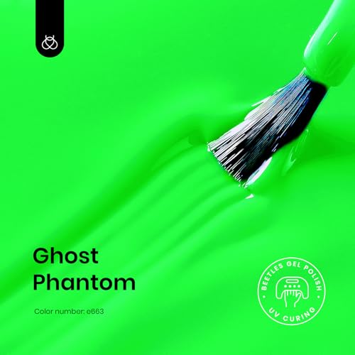 Image of Beetles Green Gel Nail Polish, Bright Green Gel Polish Ghost Phantom for Day Nails Art, Soak Off Uv LED Nail Lamp Manicure Salon Gift for Women 0.3Oz