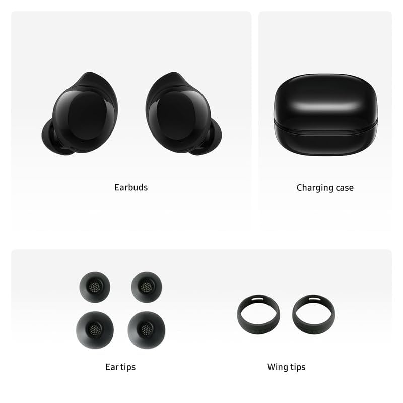 SHOPHUB Earbuds for Samsung Galaxy Buds 2 Pro (Black) - Image 8