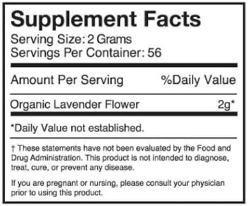 Nature Restore USDA Certified Organic Dried Lavender Flowers, Loose Leaf, Extra Grade, 4 Ounces