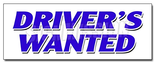 24" Drivers Wanted Decal Sticker cdl Taxi Limousine Bus Truck delivery