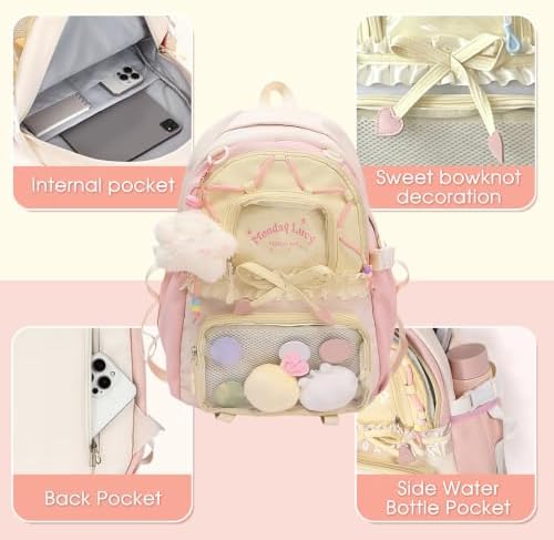 Kawaii School Backpack Aesthetic Bag Coquette Ita Bag Backpack for Girls - 2
