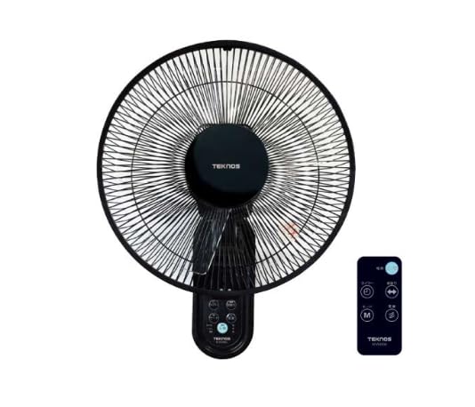 Amazon | TEKNOS 30cm壁掛け扇風機 フルリモコン 黒 フラット