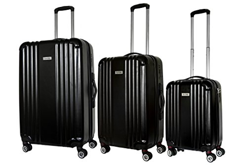 Preisvergleich Produktbild Bunjey Mach2 Platinum Collection 3 Piece Set, Koffer schwarz schwarz 3 Piece Set (Cabin, Medium, Large)