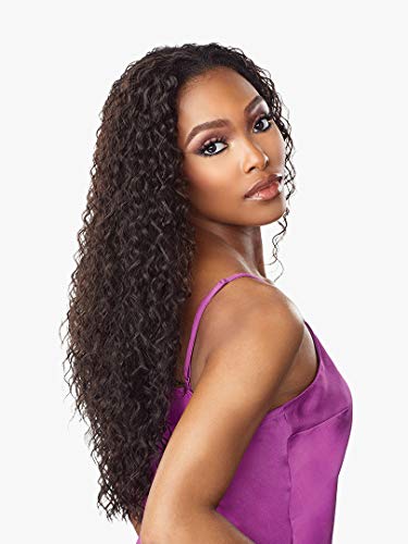 Sensationnel Instant Weave Half Wig - 2 Synthetic Blendwig Adjustable Drawstring for Seamless Hair Blending (1 JETBLACK)