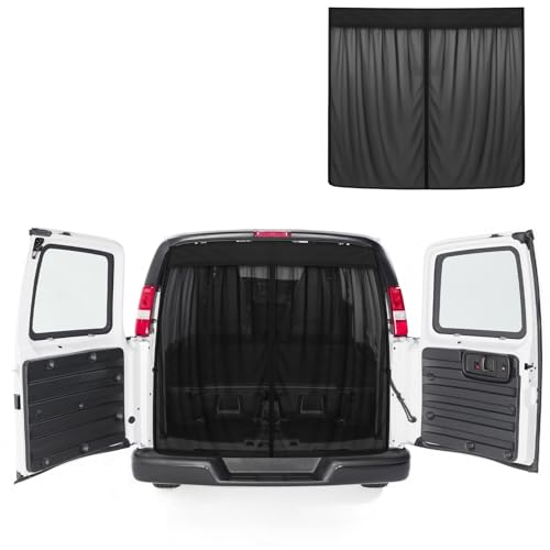 Federedevo Magnetic Van Screen for Chevrolet Express/GMC Savana 1996-2025 - Mosquito Net with Zipper for Back Door - 59" H x 63" W by Federedevo - Used condition - US$46.97