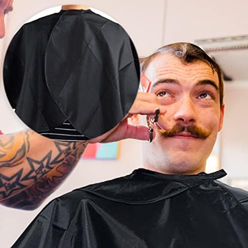 SZXMDKH Waterproof Hair Dye Cape Hairdressing Salon Apron for Barbershop Water Resistant Hair Cutting Cape Black Shampoo Cloth Hair Cutting Collar Hair Dyeing Cape Non-Slip Neck Wrap for Hairdye