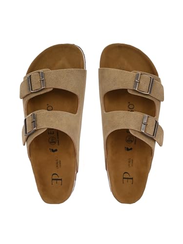 Image of EL PASO Leather Fashion Sandals Casual Platform Heels Wedges Cork Sole Sandal for Women & Girls