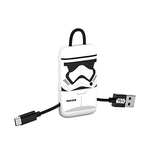 Tribe Star Wars Cavo Micro USB (22 cm) per Trasmissione Dati e Ricarica per Android, Samsung, HTC, Nokia, Sony e Altri - Stormtrooper, CMR30702