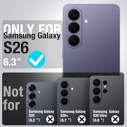 Image of JETech Magnetic Cover Case for Samsung Galaxy S26, Compatible with MagSafe, Dual-Layer Heavy Duty Shockproof Phone Cover, Camera Lens Full Protection, Anti-Scratch Hard PC Back (Cobalt Violet)