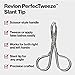 Revlon PerfecTweeze Scissor Tweezers, Slanted Tip, For Eyebrow Shaping and Hair Removal, Ergonomic Handle Design, Stainless Steel, 1 Count