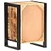 Industrial Mango Wood Bedside Cabinet with Metal Frame, Ample Storage for Bedroom Nightstand, Rustic Modern Design
