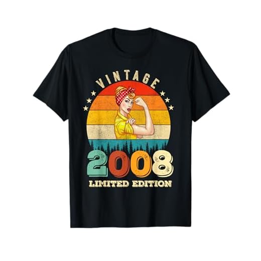 15 cumpleaños 2008 edición limitada vintage 15 años mujeres Camiseta