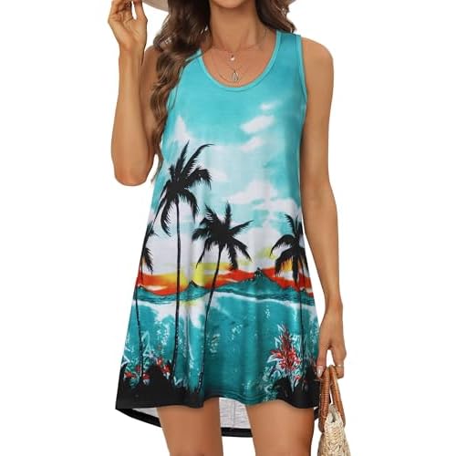 elescat Womens Swimsuit Cover Up Summer Sleeveless T Shirt Beach Dress Tank Bikini Coverups 2026
