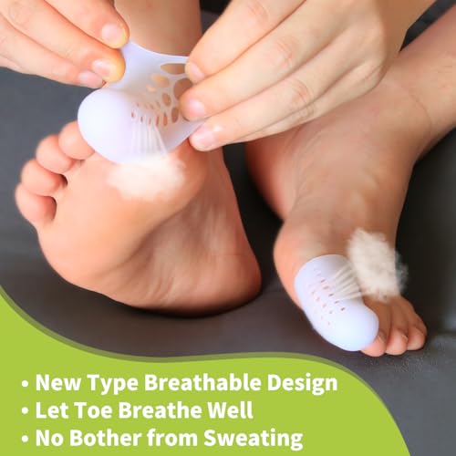 Image of Niupiour Gel Big Toe Protectors, 14 Packs of Breathable Big Toe Caps, Silicone Toe Covers for Big Toe, Calluses, Blisters, Hammer Toe, Provide Pain Relief from Missing or Ingrown Toenails