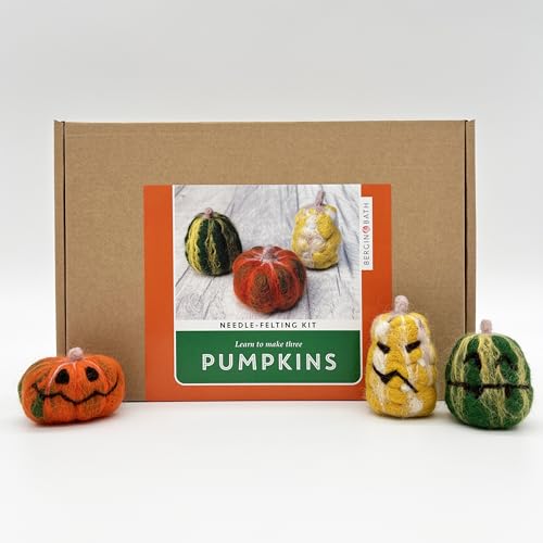 Bergin & Bath Needle Felting Kit - Pumpkins - Halloween