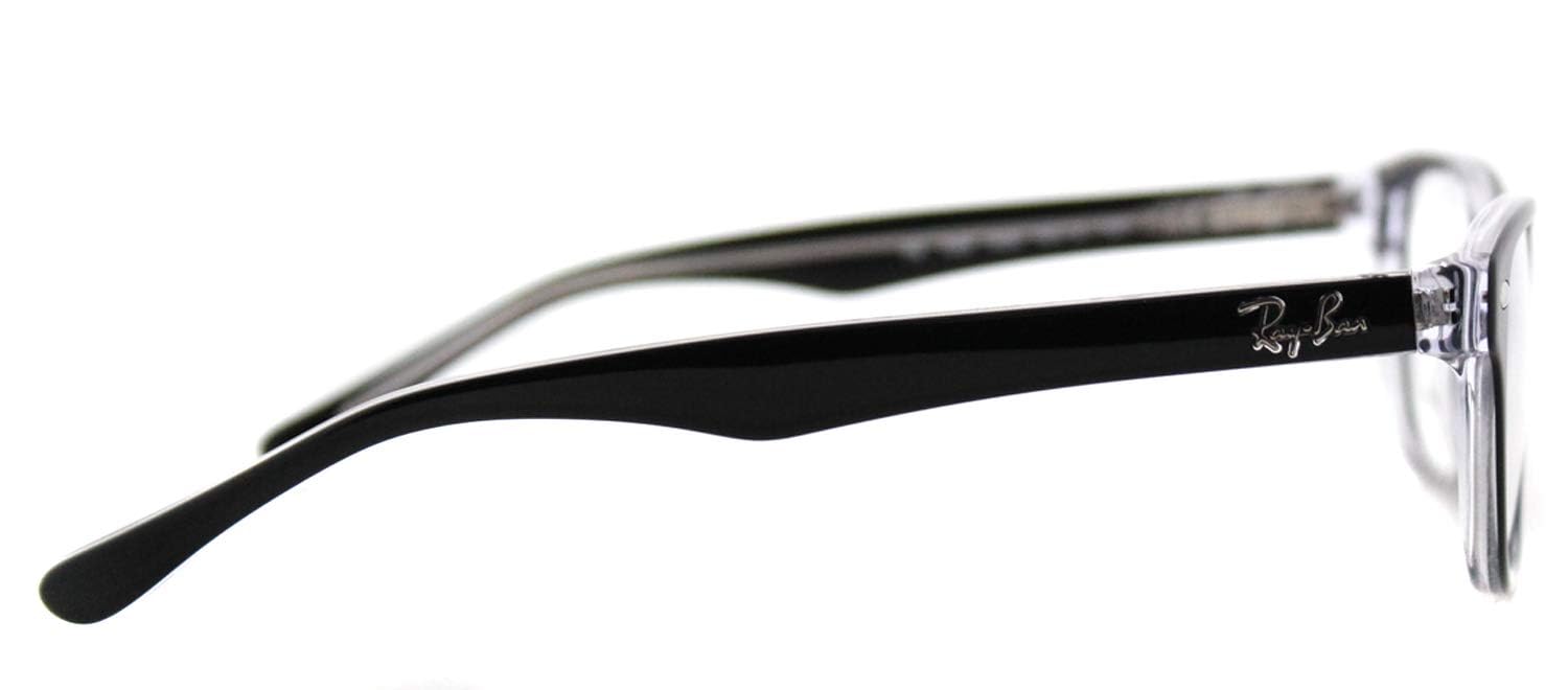 Ray-Ban Unisex dla dzieci 0RY 1555 3529 48 oprawki okularów, czarne (Topo Black On Transparent)