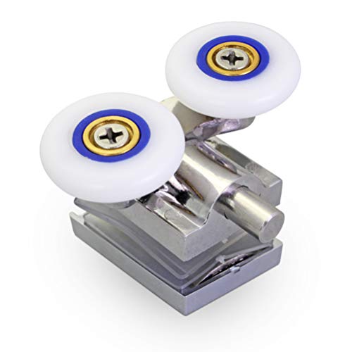 IMIKEYA 2 peças de rolos de porta de chuveiro de liga de zinco, duas polias para casa, quarto, cozin