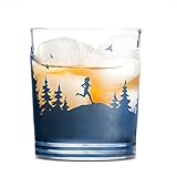 Gone For a Run Running Lowball Glass | Happy Hour Female Runner Silhouette Rocks Glass