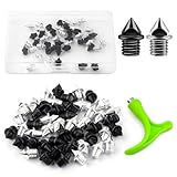 3/16 Inch Carbon Steel Track Spikes, 48 Pieces Lighter Weight Spikes Track Shoes, Each Nail Weighs Only 0.47 Grams, Used for Track and Field Sprinting or Cross Country