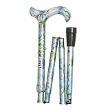 1 año. Classic Canes Fashionable Height Adjustable Folding Walking Stick - Ladies Blue & Green by Classic Canes