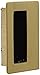 Rockwood 95A.4 Cast Brass Flush Pull, 2-3/16" Width x 3-1/4" Height x 3/4" Depth, Satin Clear Coated Finish
