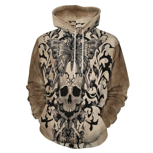 Brocart tête mort tatouage sweat à capuche pour rompre la monotonie vestimentaire