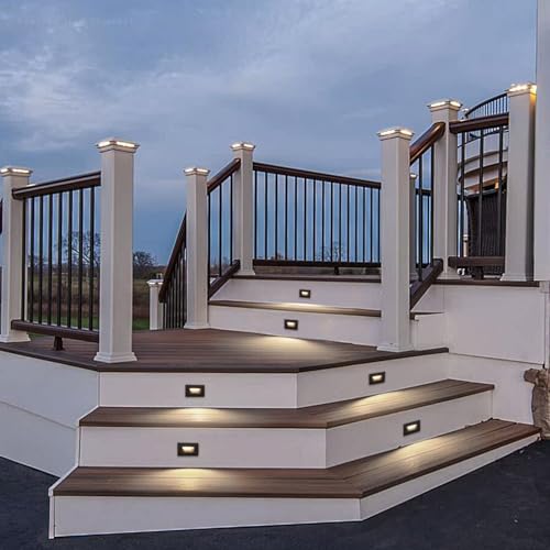 LEONLITE 5CCT 120V LED Step Lights, 3.5W 150LM 5%-100% Dimmable Horizontal Stair Lights Indoor Outdoor Wet Location, CRI90+ & ETL, 2700K/3000K/3500K/4000K/5000K, Aluminum, Oil Rubbed Bronze, Pack of 6 by LEONLITE - Image 8