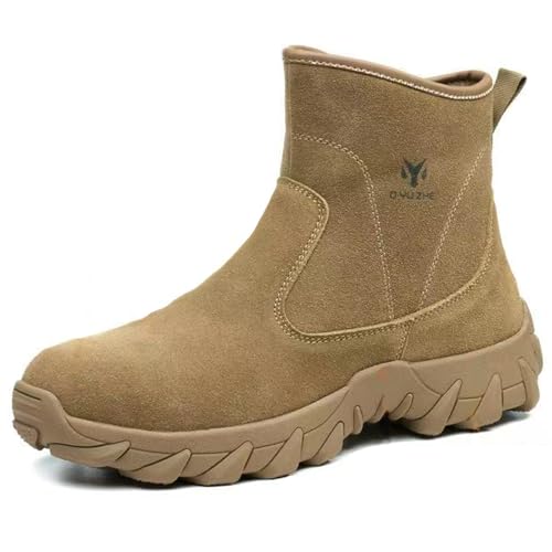 Image of Nutropa Welding Work Boots for Men Composite Toe Safety Boots Non Slip Steel Toe Work Shoes Lightweight Construction Welder Boots