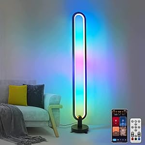 RGBW Lampadaire LED, ERAY Smart WiFi Lampadaire sur Pied Lampe d’Ambiance Multicolore Dimmable avec Télécommande et APP, Musique Sync, Lampe Moderne Decoration Intérieur, Salon, Chambre, Salle de Jeux