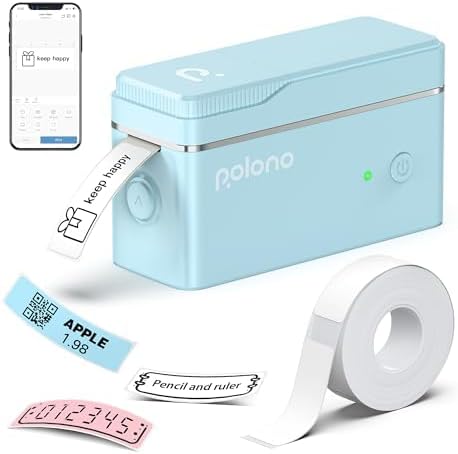 POLONO P31S Label Maker Machine with Tape