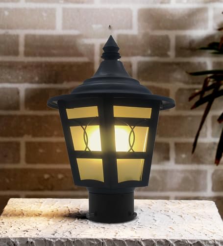 Image of SINOMAN Contemporary Gate Light Lamp for Outdoor Pillars Post Top Fixture for Pathway, Garden, Patio, Porch, Entrance, Walkway Farmhouse, Boundary and Landscape Lighting (GL Pooja, Pack of 1)
