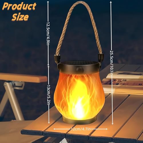 Lampe solaire extérieure suspendue étanche avec détection crépuscule