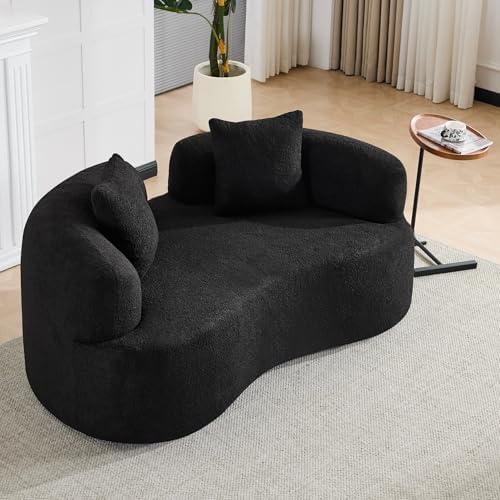 67”Curved Loveseat Sofa for Living Room, Deep Seat Love Seat Couc...