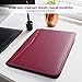 Godery Padfolio/Portfolio, Leather Zippered Padfolio Portfolio Binder 5 x 8 Legal Writing Pad, Professional Business Portfolio for Men & Women, Card Holder, Notepad Clipboard Holder (Red)