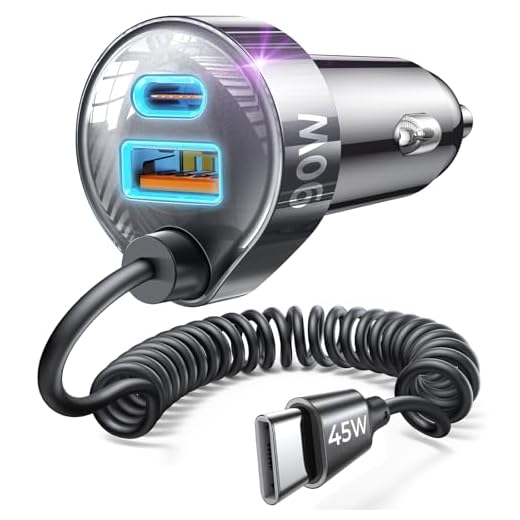 LISEN 65W Car Charger USB C Fast Charging for iPhone 16 15 Pro Max,Super Fast Type C Car Charger Adapter Fit iPhone 16e 15 Pro Max Plus,iPad Pro,Samsung Galaxy S25 S24 Ultra,Pixel,Android,Black