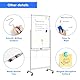 maxtek Mobiles Whiteboard, 100 x 60 cm Doppelseitiges Whiteboard mit Ständer, Magnetische, Aluminiumrahmen - mit Stifte, Schwämme, Magnete​