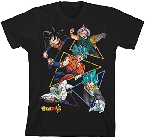 Camiseta Dragon Ball Super Personagens Meninos Preta Gráfica