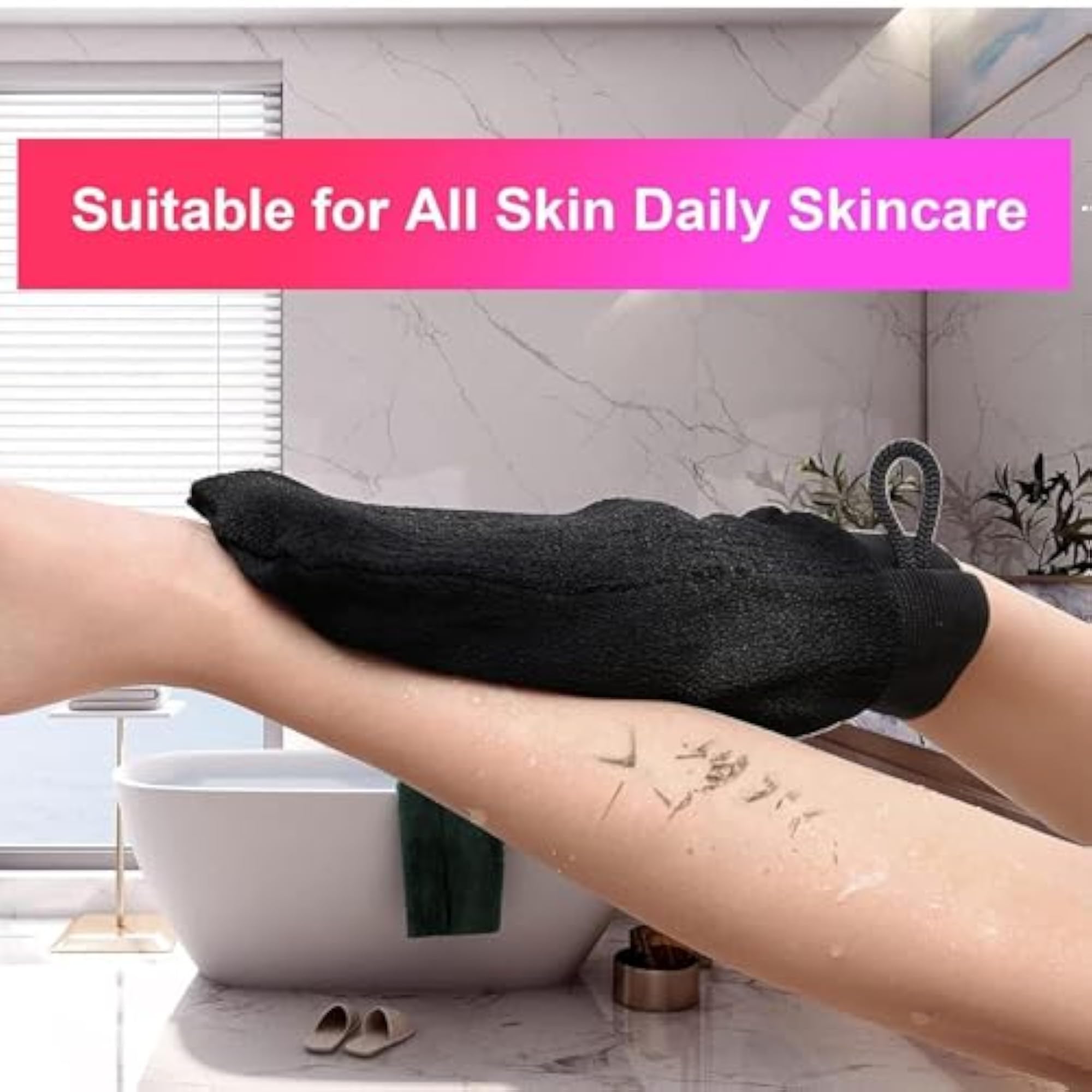 Pure Viscose Fibre Body Exfoliating Glove, 1 Pc