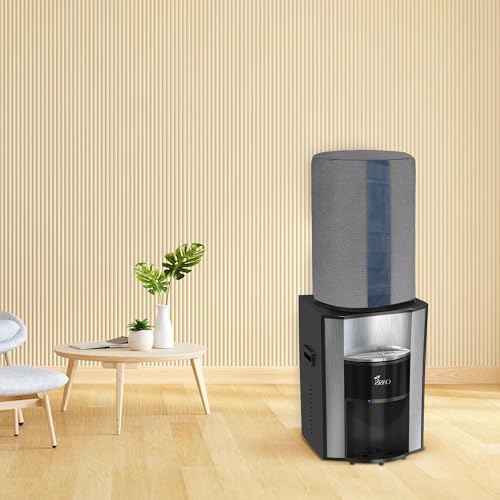 Image of Crasome Water Dispenser for 20 ltr / Litre Bottle Jar Cover with Transparent Strap - Grey (DC-TS-Grey)