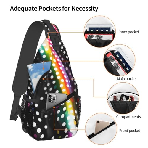 Mochila cruzada deportiva unisex 2L negra miniatura 4