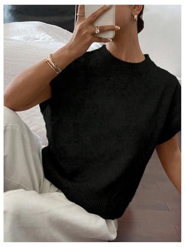 Image of SOLY HUX Women's Short Sleeve Business Casual Sweater