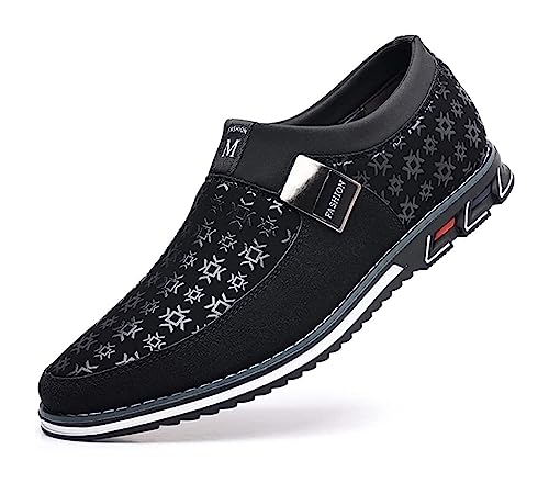 Men's Casual Shoes Business Slip-On Fashion Leather Loafers Comfortable Walking Driving Luxury Men's Work Office Formal Wear Outdoor Breathable Sneakers