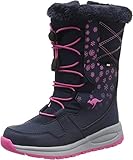  KangaROOS Unisex-Kinder K-Glaze RTX Schneestiefel, Blau (Dk Navy/Daisy Pink 4204), 34 EU