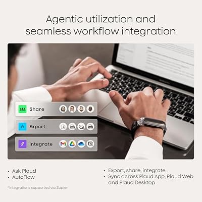 Plaud NotePin Voice Recorder, AI Voice Recorder, App Control, AI Notetaker, AI Transcribe & Summarize, Support 112 Languages, 64GB Audio Recorder for Lectures, Meetings, Cosmic Gray, Non-S Version