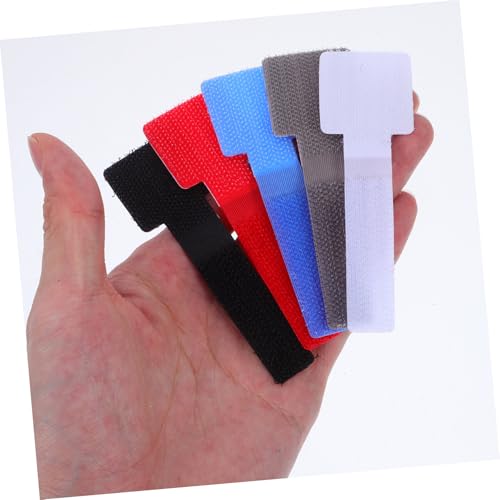 DOITOOL 50 piezas organizadores de cables adhesivos con cuerdas autoadhesivas para escritorio, hogar y sala de juegos, organizadores de cables reutilizables con diseño de gancho y bucle miniatura 4