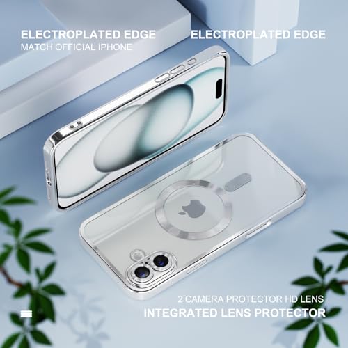 Image of Misea Magnetic for iPhone 16 Plus Case Compatible with MagSafe Silver
